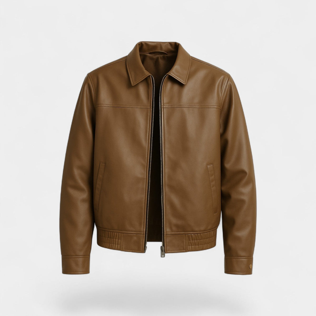 Manteau en cuir PU coupe ajustée silhouette élégante homme – Les Eyzies