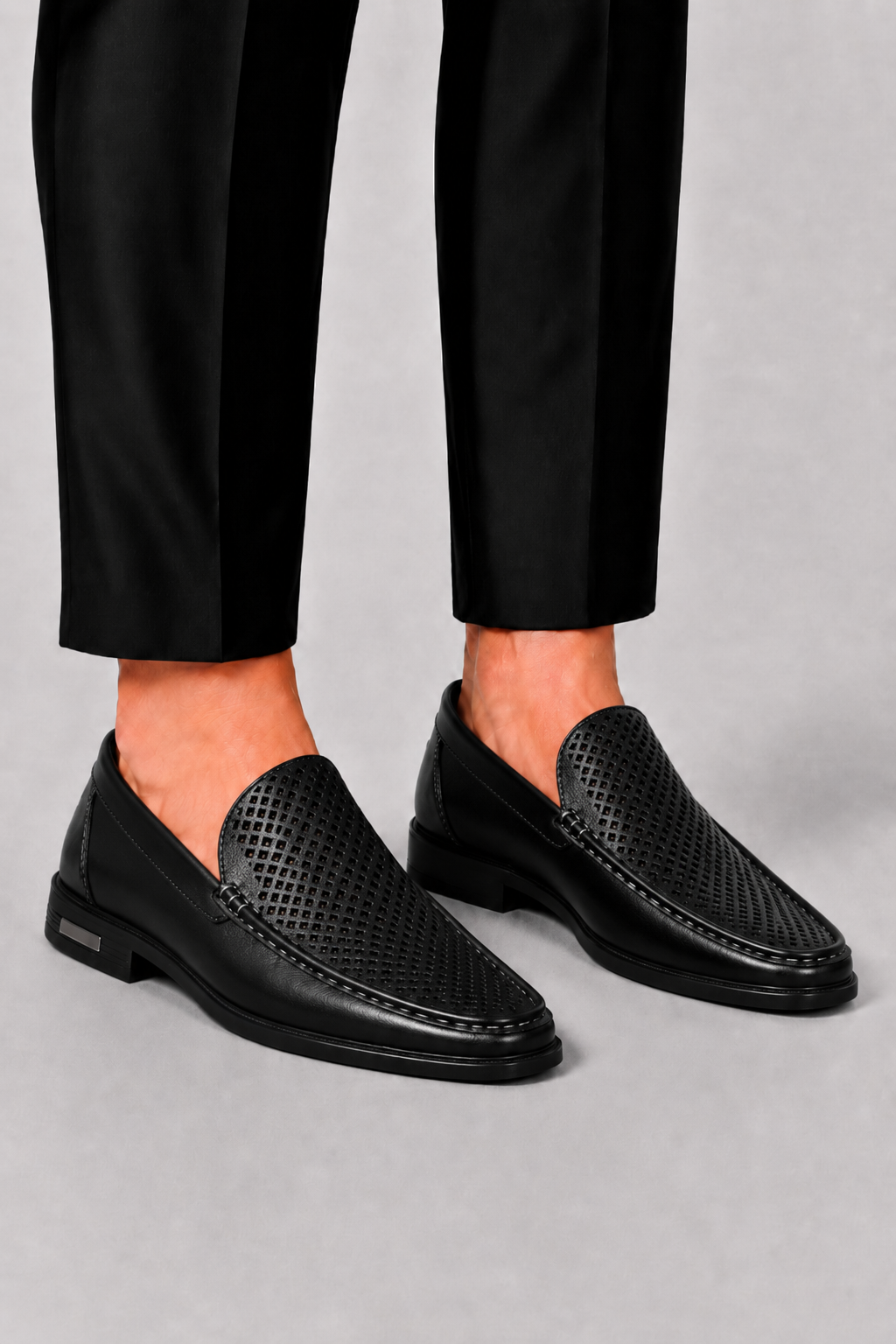 Mocassins en cuir silhouette nette pour occasions formelles homme – Gan
