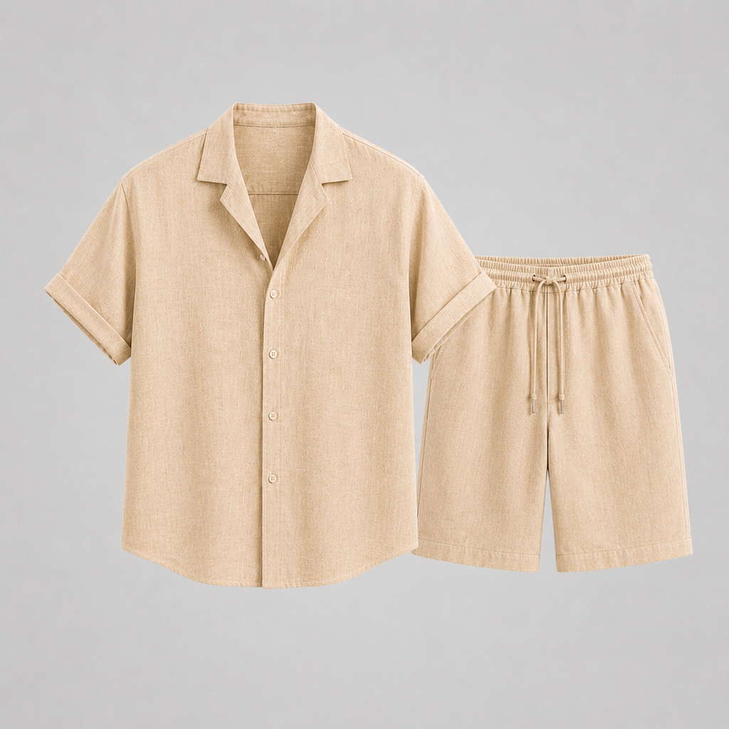 Ensemble en lin silhouette nette pour l'été au style intemporel homme – Marignan