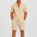 Ensemble en lin silhouette nette pour l'été au style intemporel homme – Marignan