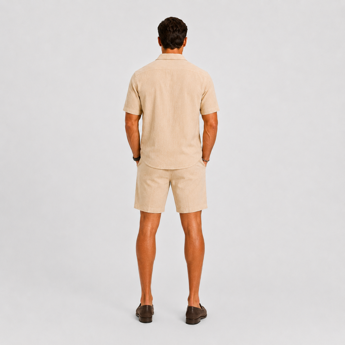 Ensemble en lin silhouette nette pour l'été au style intemporel homme – Marignan