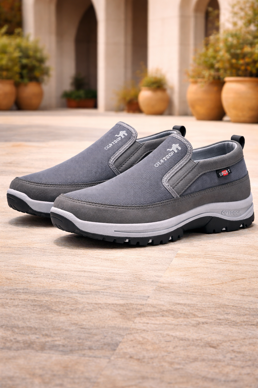 Chaussures de marche à enfiler confort amorti respirantes homme – Rully