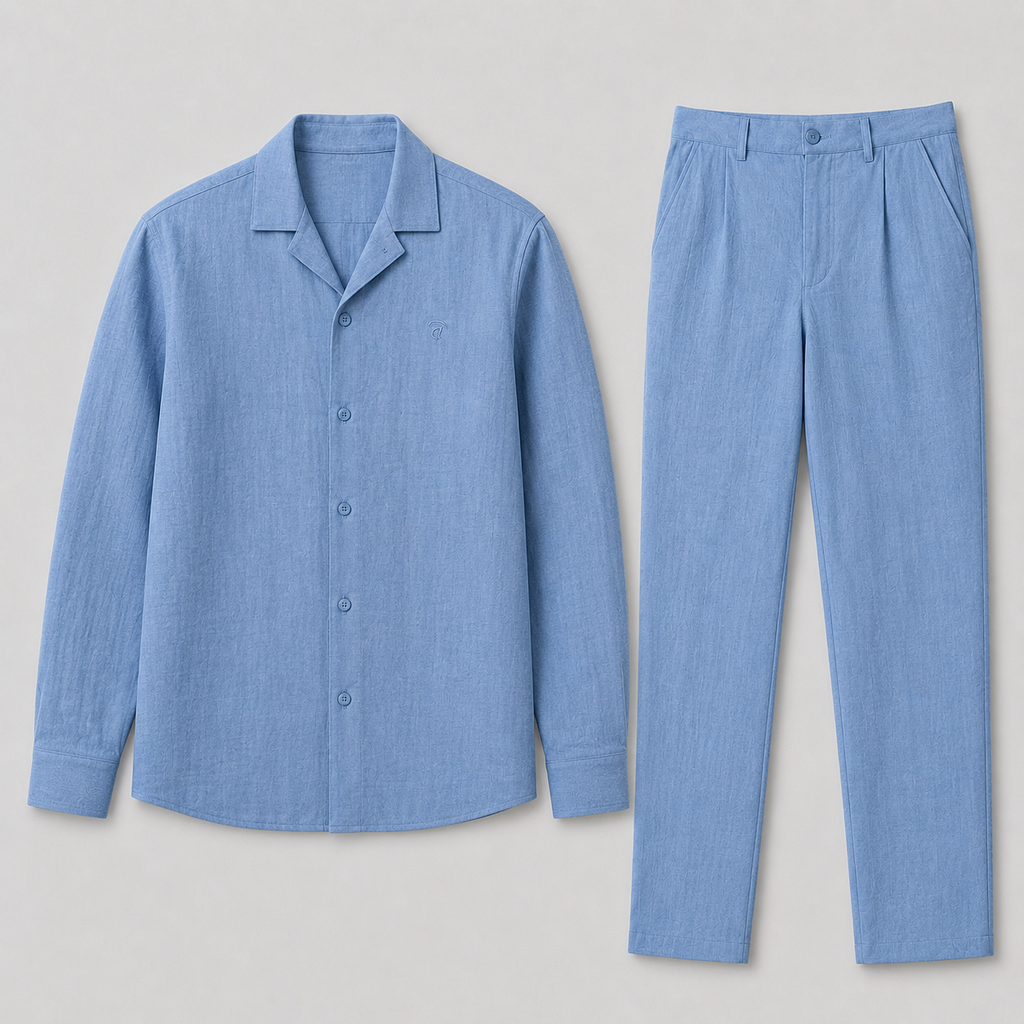 Ensemble haut manches longues et pantalon assorti coupe droite homme – Souzay