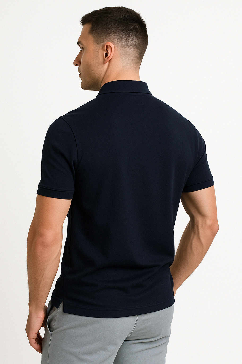 Polo col zippé coupe ajustée