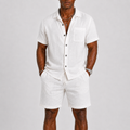 Ensemble d'été en lin chemise ample et pantalon au style intemporel homme – Rome