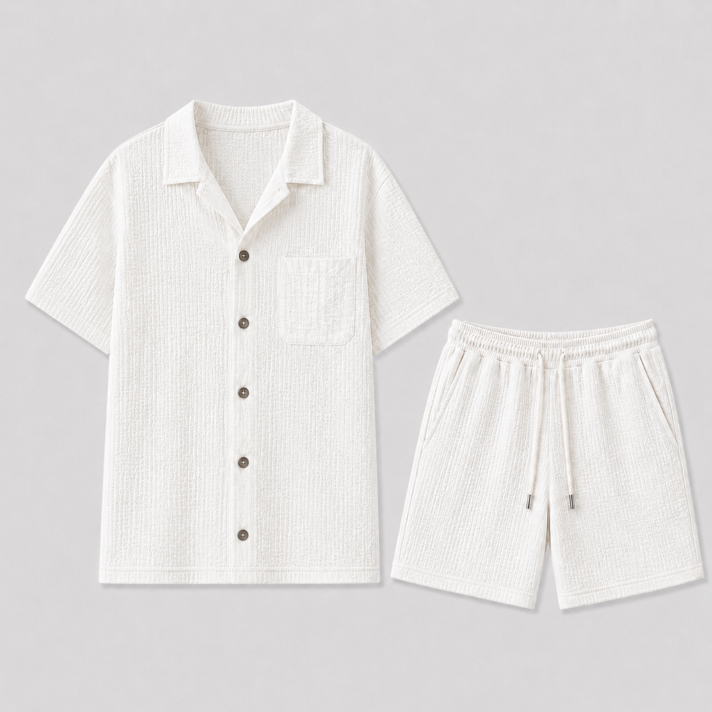 Ensemble d'été en lin chemise ample et pantalon au style intemporel homme – Rome