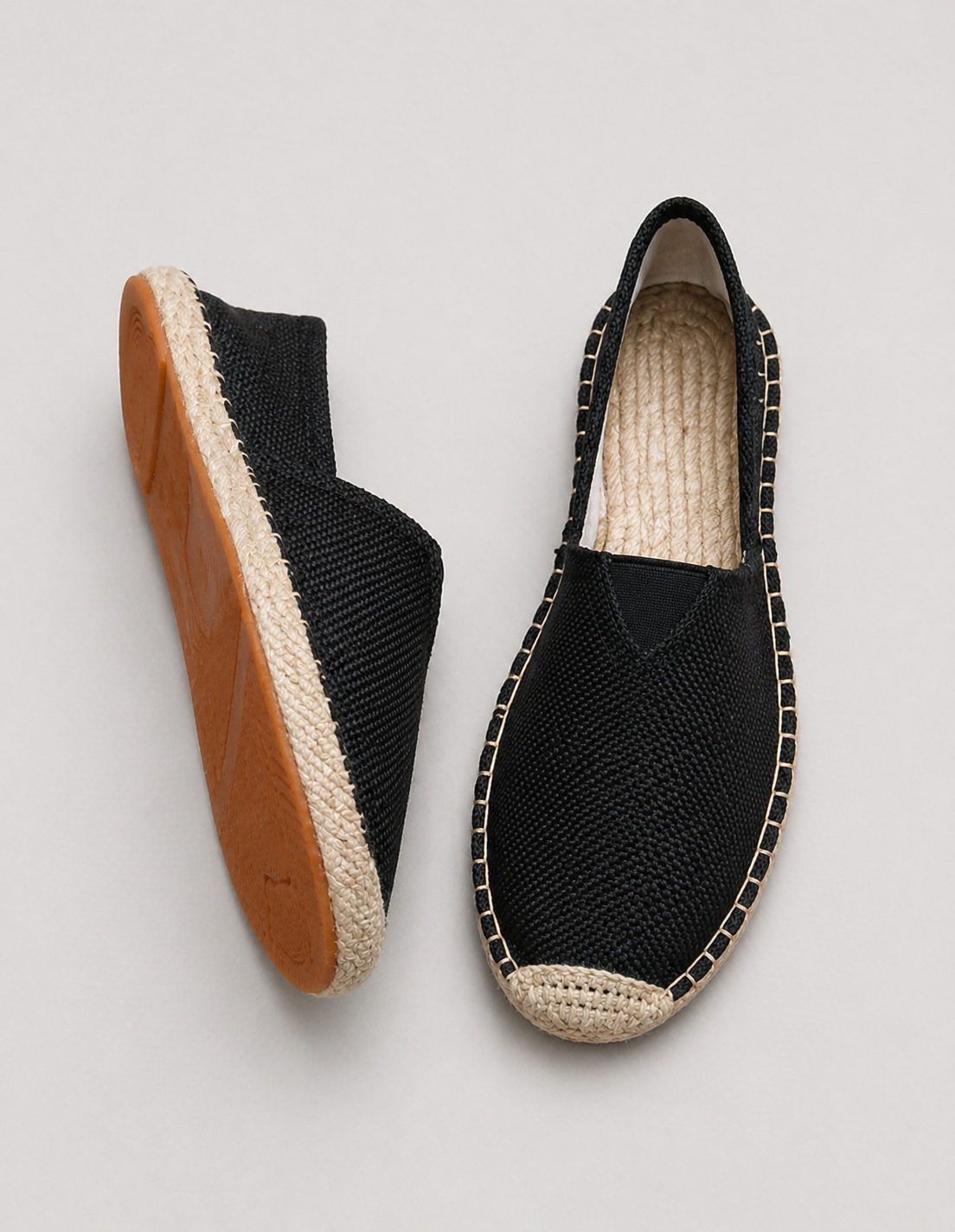 Mocassins espadrilles sans lacets légers été allure sobre homme – Noyers