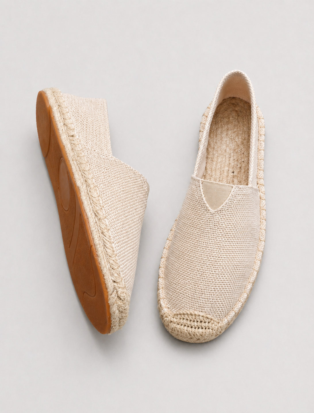 Mocassins espadrilles sans lacets légers été allure sobre homme – Noyers
