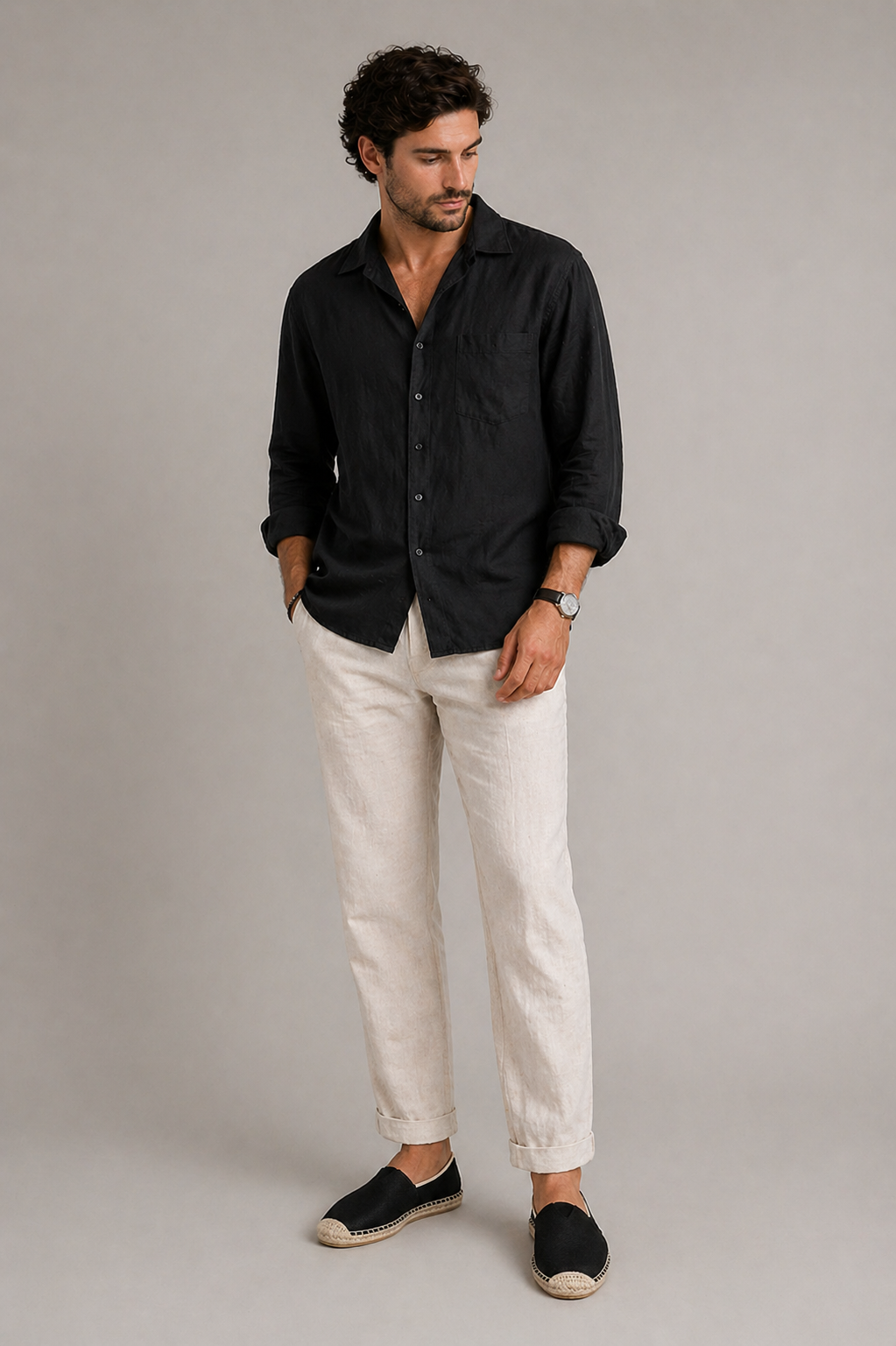 Mocassins espadrilles sans lacets légers été allure sobre homme – Noyers