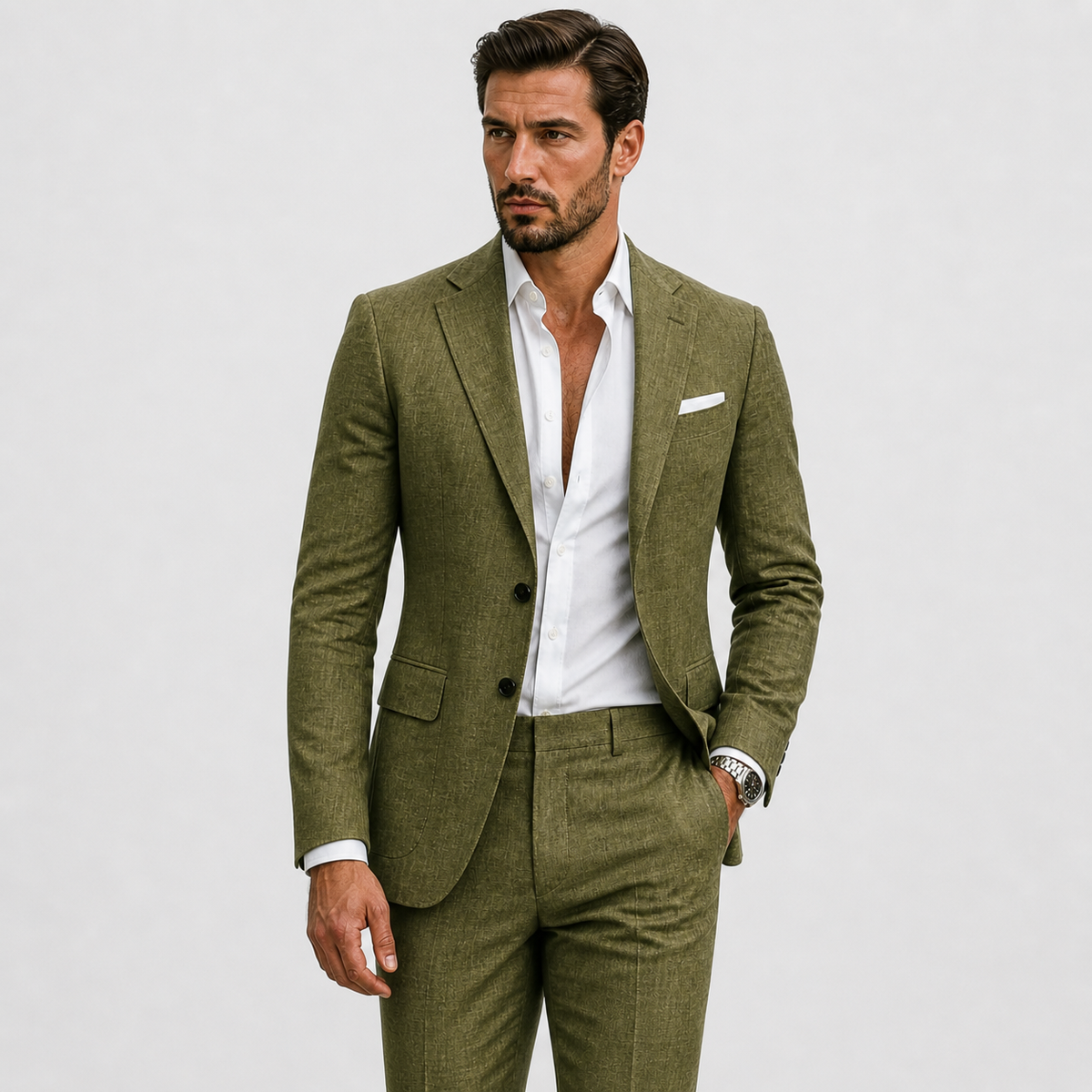 Costume d'été léger deux pièces à la finition soignée homme – Beuil