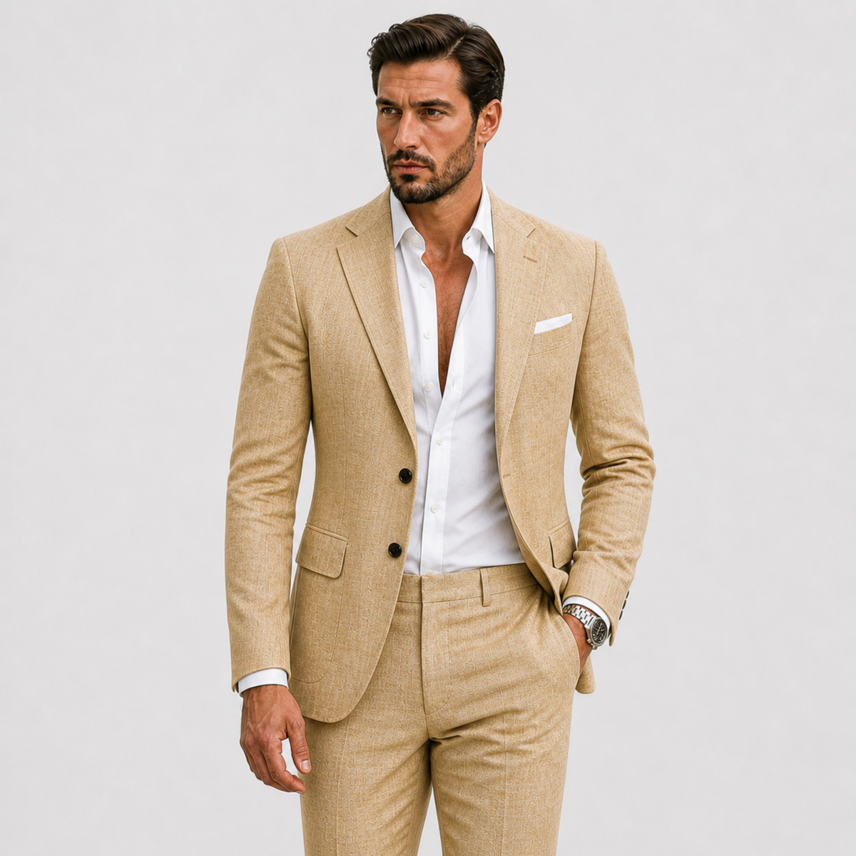 Costume d'été léger deux pièces à la finition soignée homme – Beuil