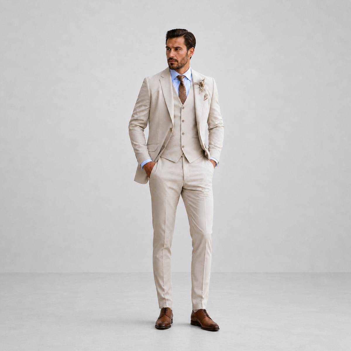 Costume trois pièces avec gilet assorti