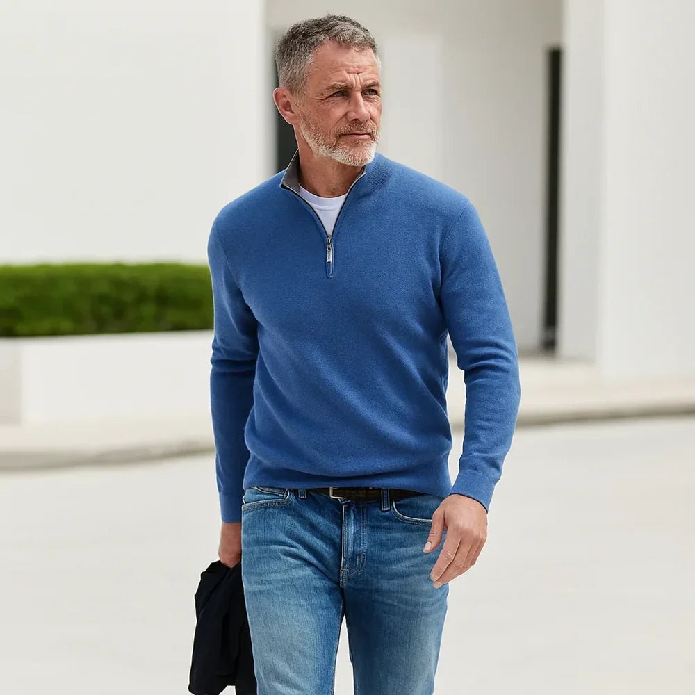 Pull zippé col montant maille douce coupe ajustée rythme du quotidien homme – Villeneuve-sur-Lot