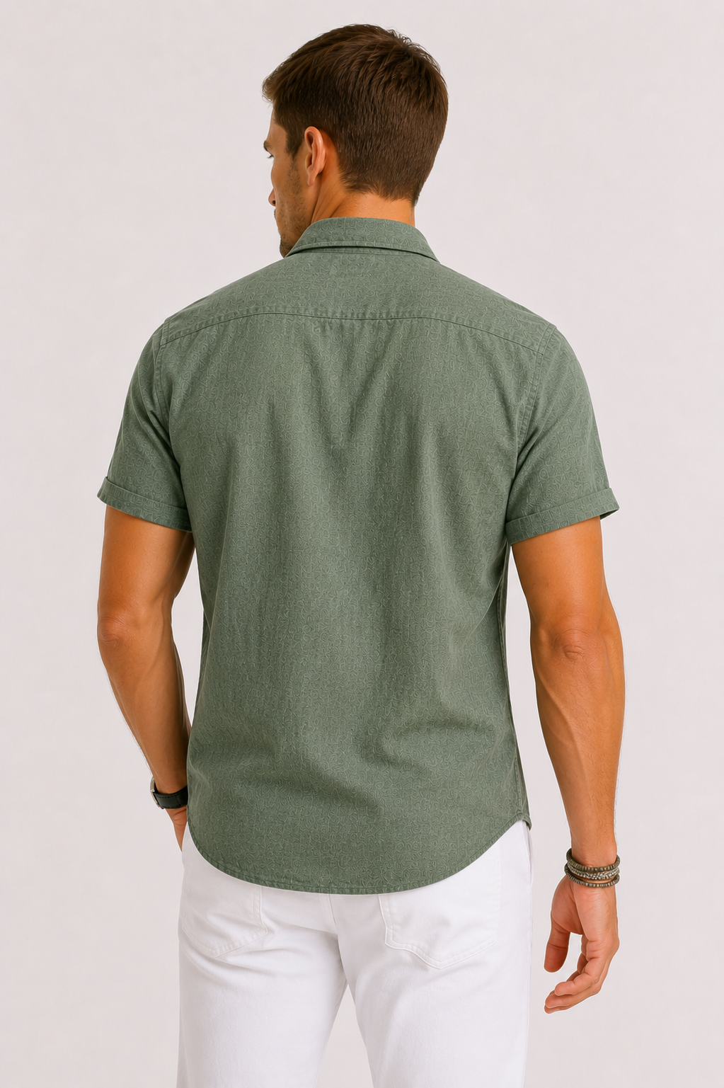 Chemise en mélange de lin allure sobre manches longues homme – Friedland