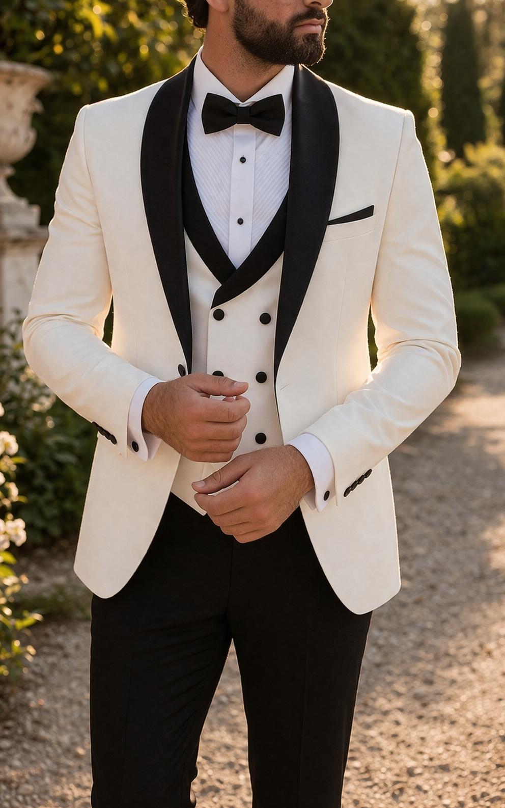 Costume trois pièces smoking col châle cérémonie homme – Henrichemont