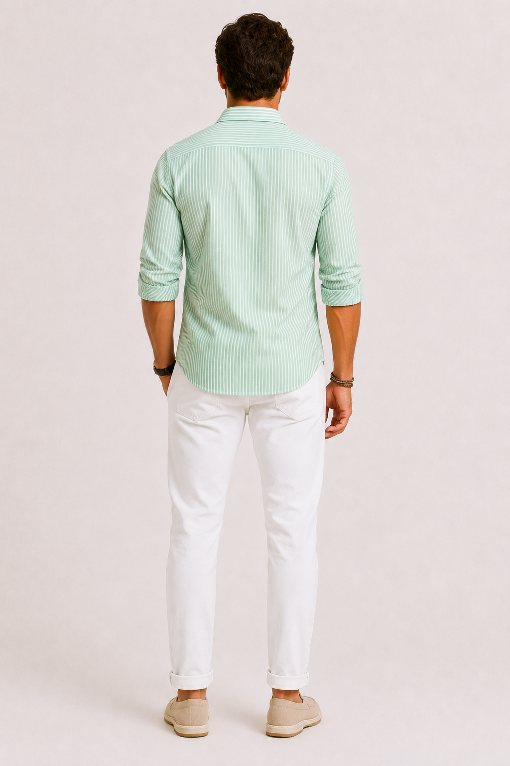 Chemise slim à fines rayures coupe nette pour le travail homme – Luc-sur-Mer