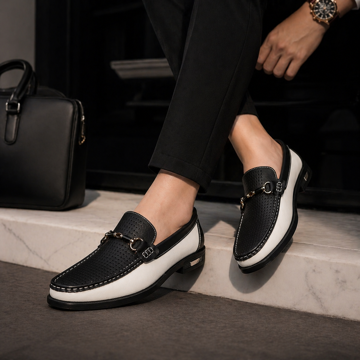 Mocassins perforés à enfiler