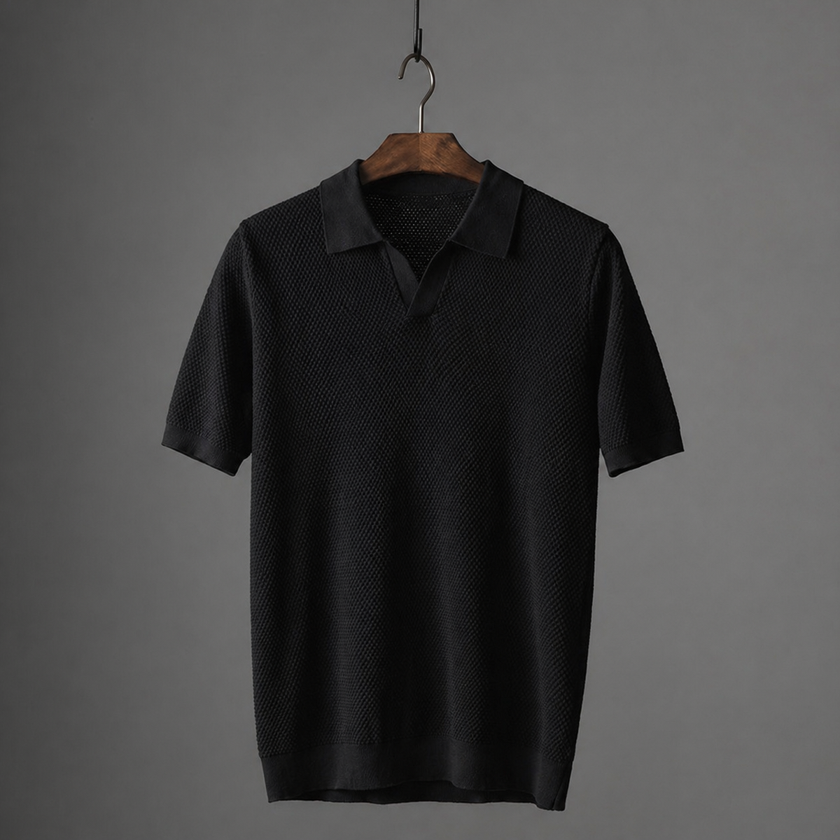 Polo en maille tricotée épurée