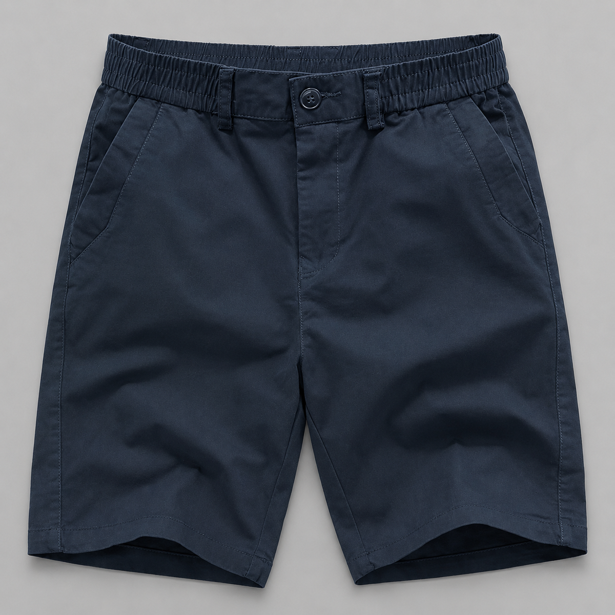 Short aspect lin à taille élastiquée