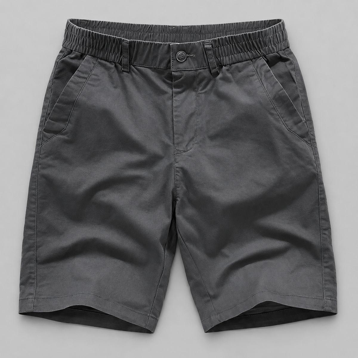 Short aspect lin à taille élastiquée
