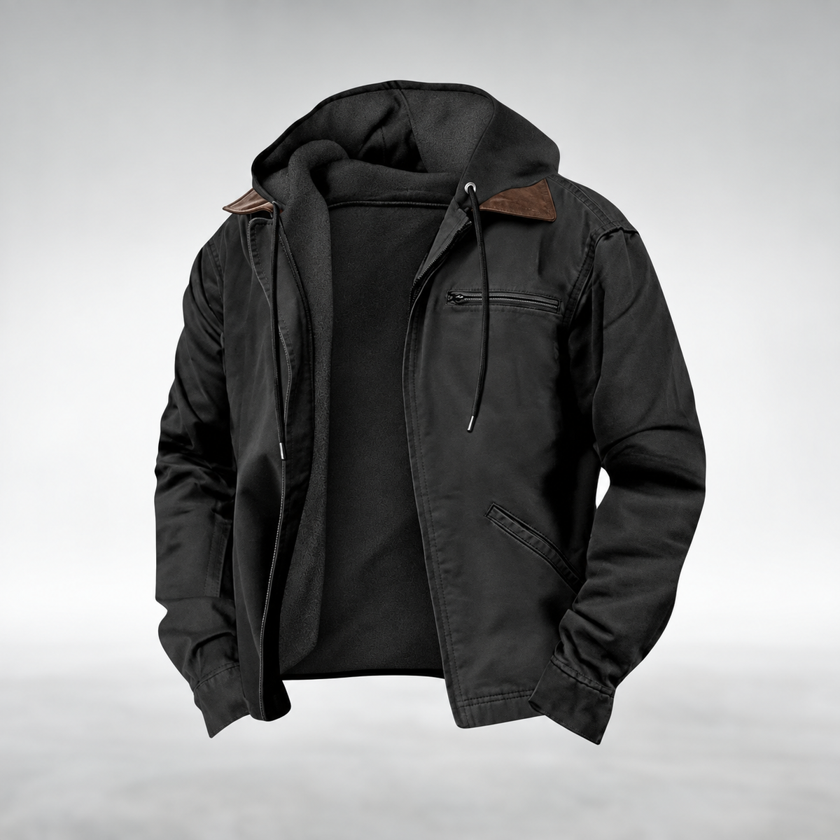 Veste à capuche coupe ample