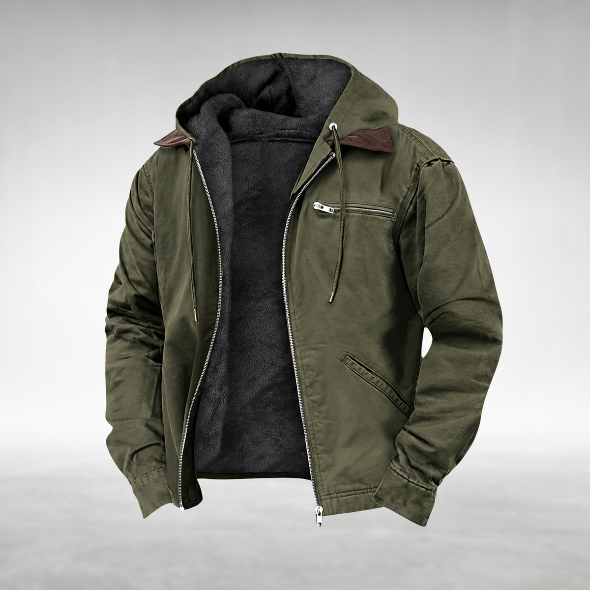 Veste à capuche coupe ample