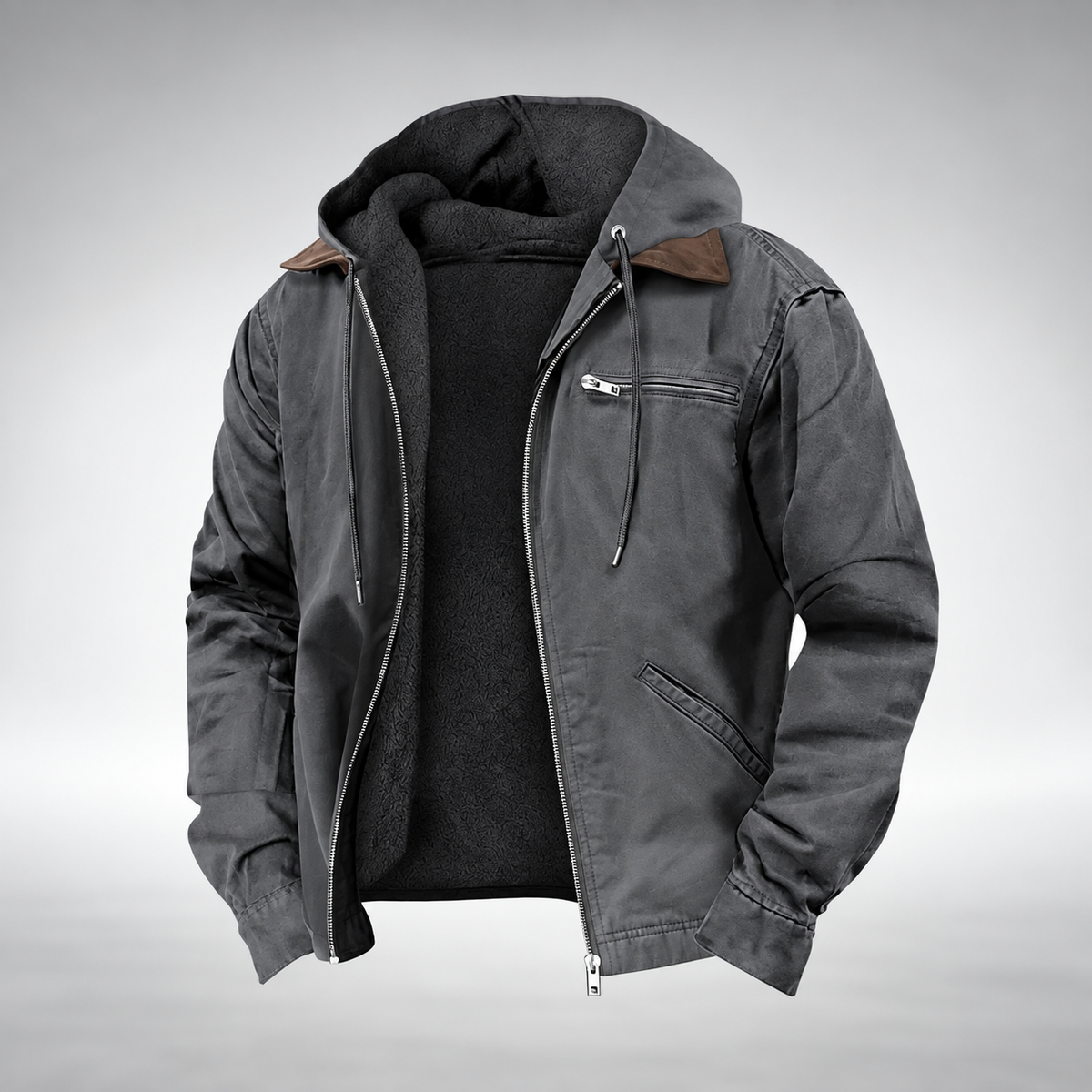 Veste à capuche coupe ample