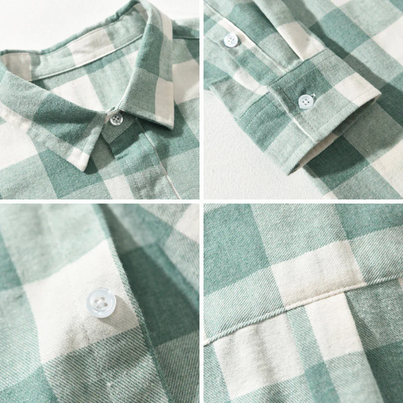 Chemise à carreaux avec poche poitrine