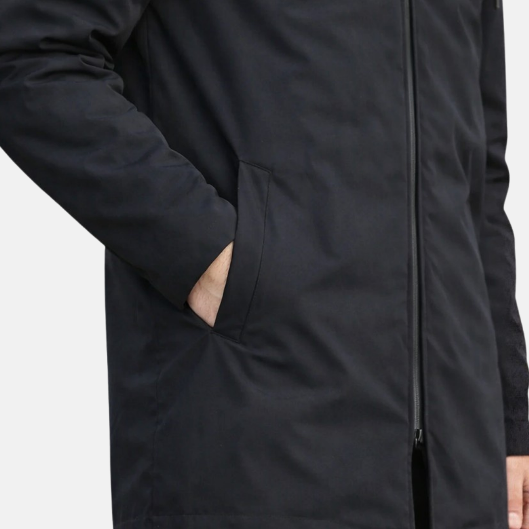 Manteau mi-long rembourré à capuche