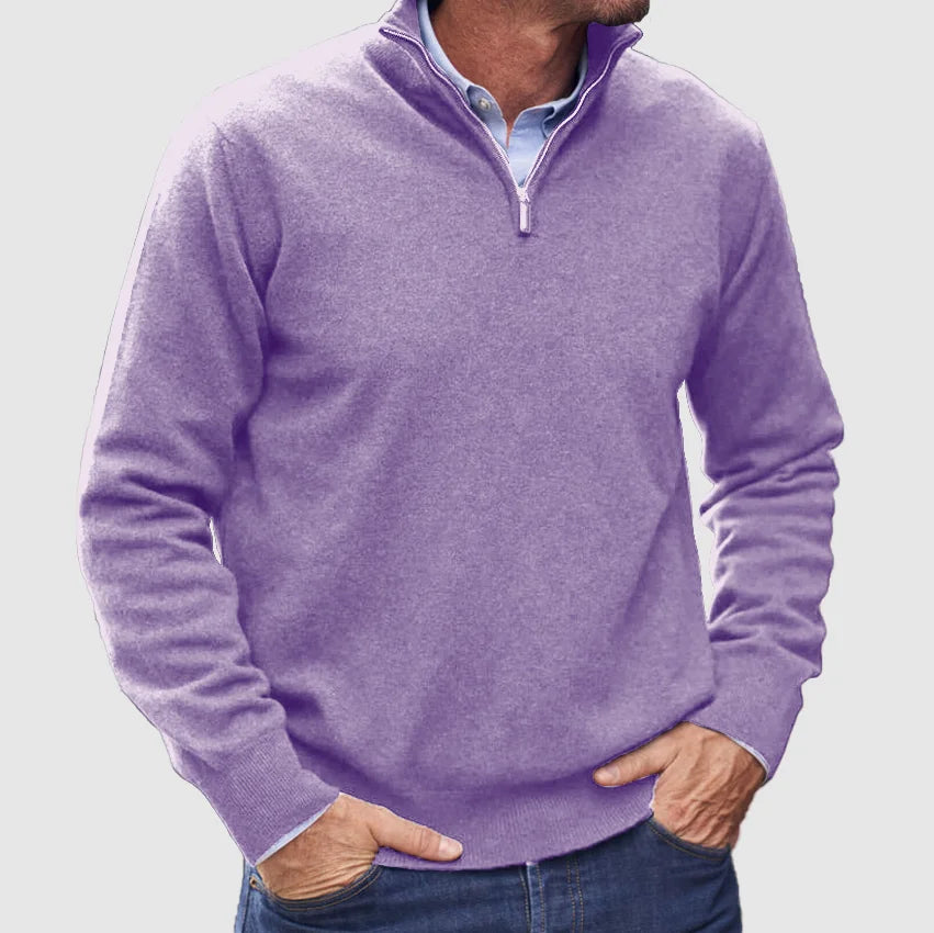 Pull à col zippé en maille