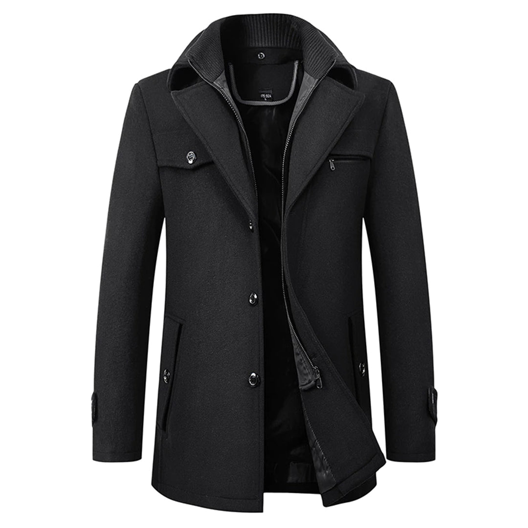Manteau d'hiver structuré doublé chaud au style intemporel homme – Passy