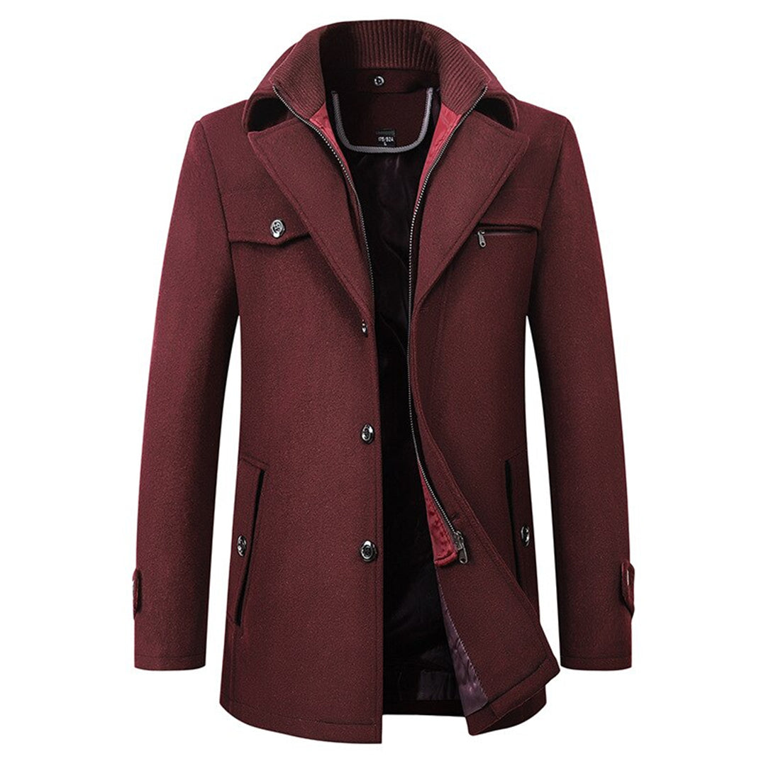 Manteau d'hiver structuré doublé chaud au style intemporel homme – Passy