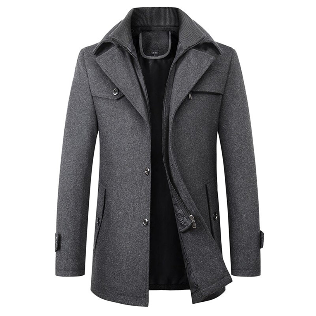 Manteau d'hiver structuré doublé chaud au style intemporel homme – Passy