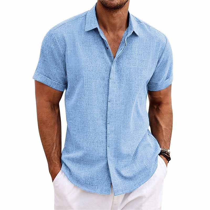 Chemise légère en lin pour l'été coupe élégante homme – Tocqueville