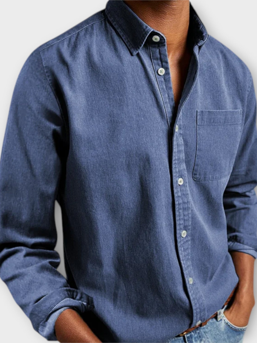Chemise artisanale polyvalente manches longues au style intemporel homme – Foch