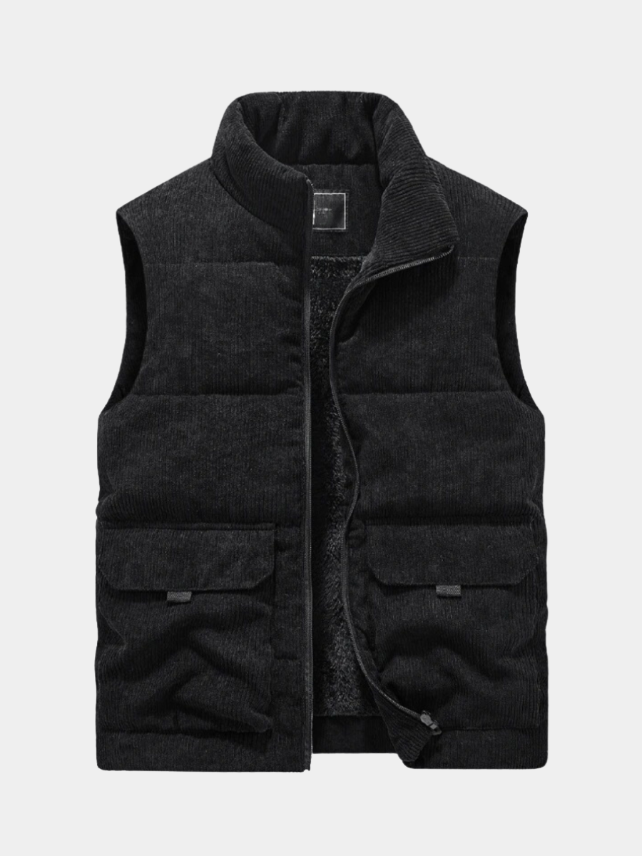 Gilet sans manches en velours côtelé