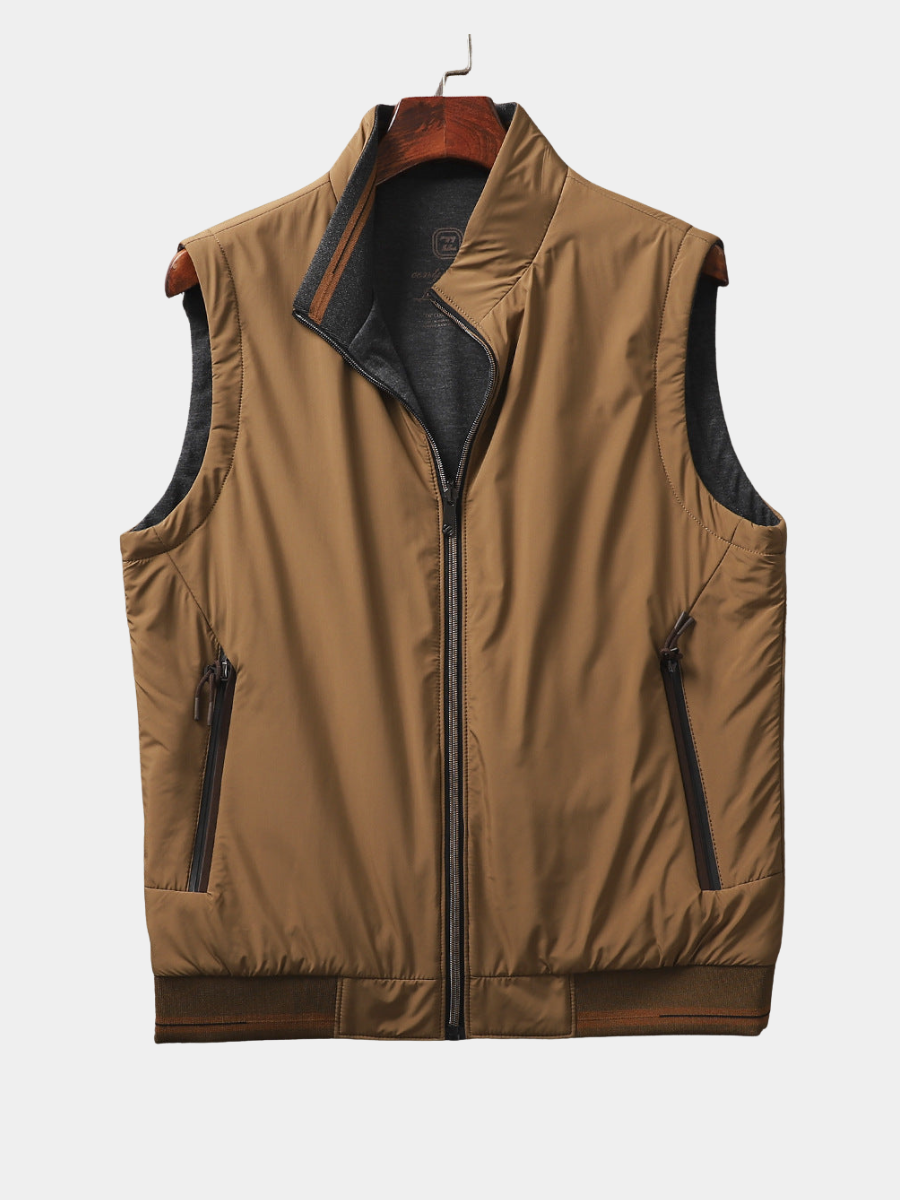 Gilet sans manches réversible double face