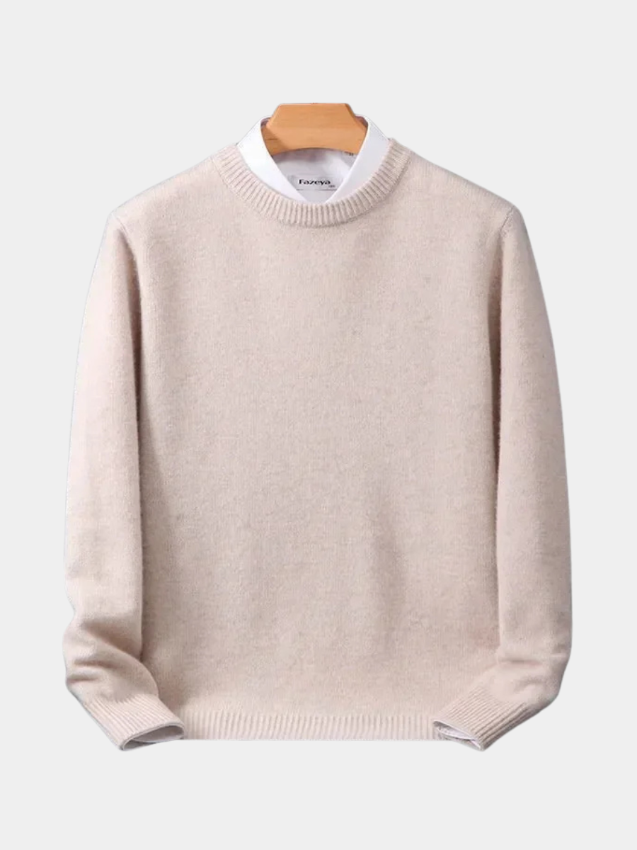 Pull en pur cachemire col rond au style intemporel homme – Kléber
