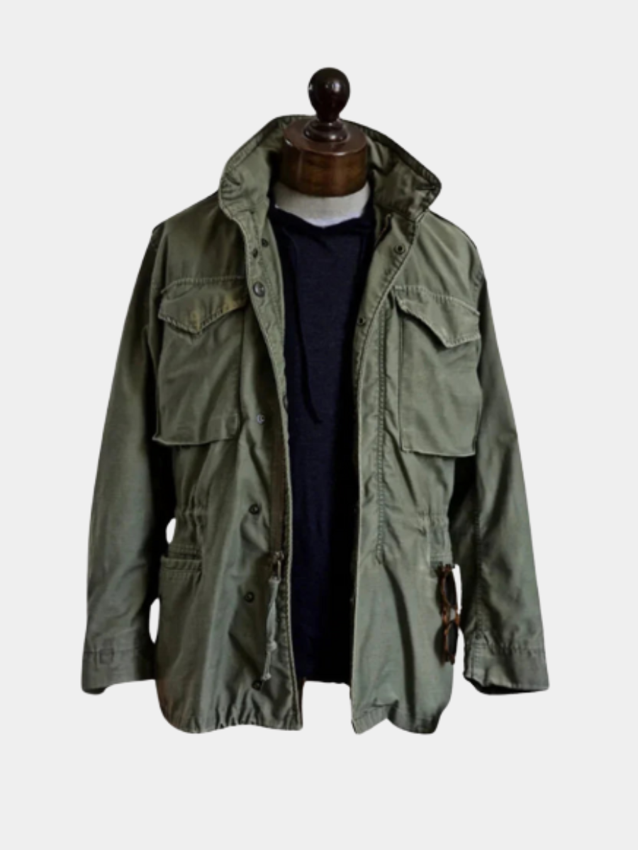 Veste en toile aux lignes épurées