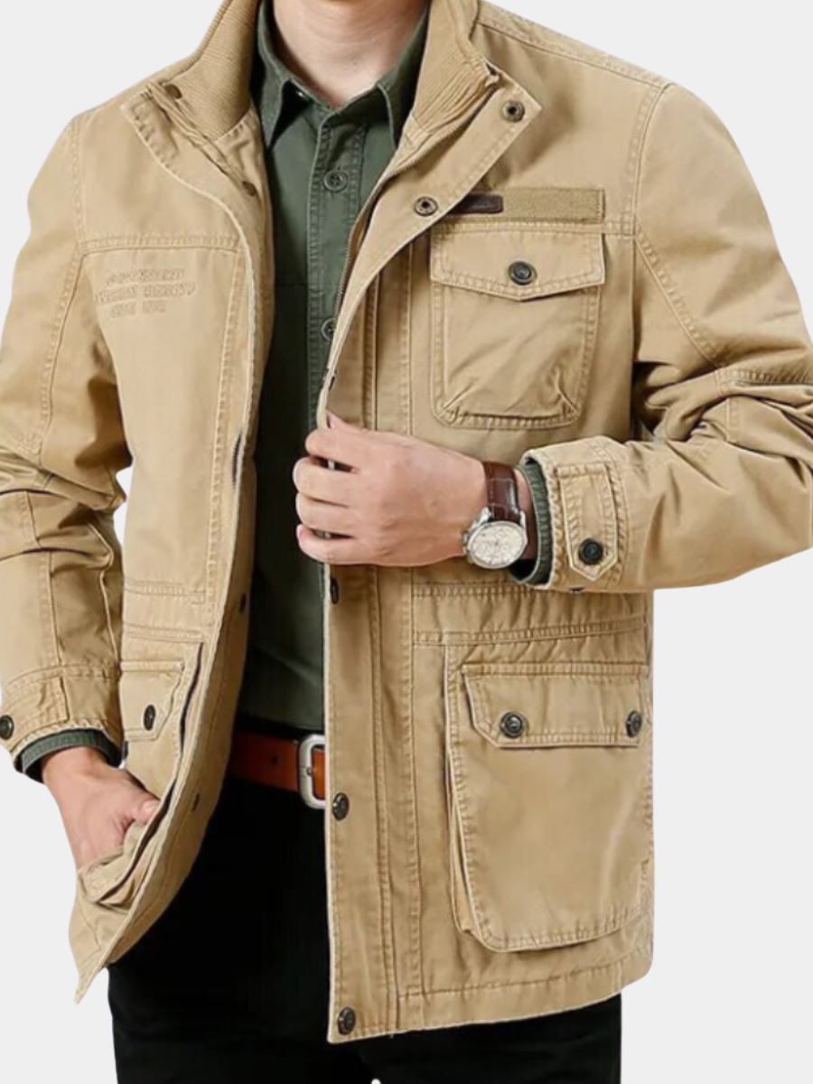 Veste fonctionnelle en coton poches coupe actuelle homme – Alise