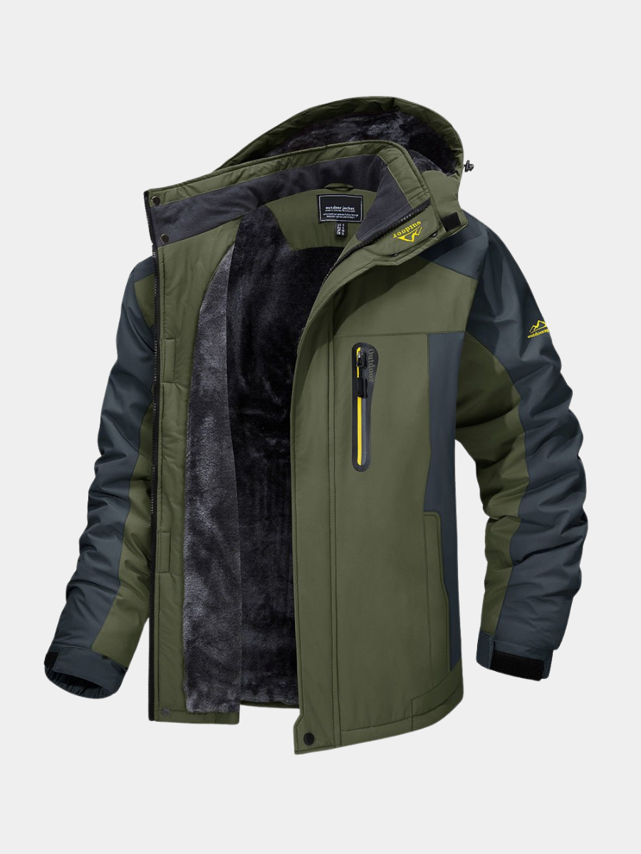 Veste imperméable chaude pour l'hiver capuche zippée homme – Forges