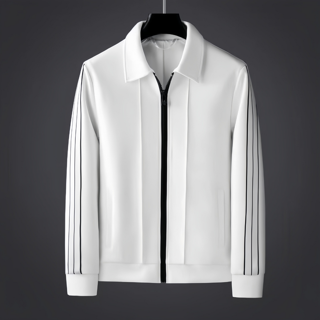 Ensemble veste zippée et pantalon à bandes