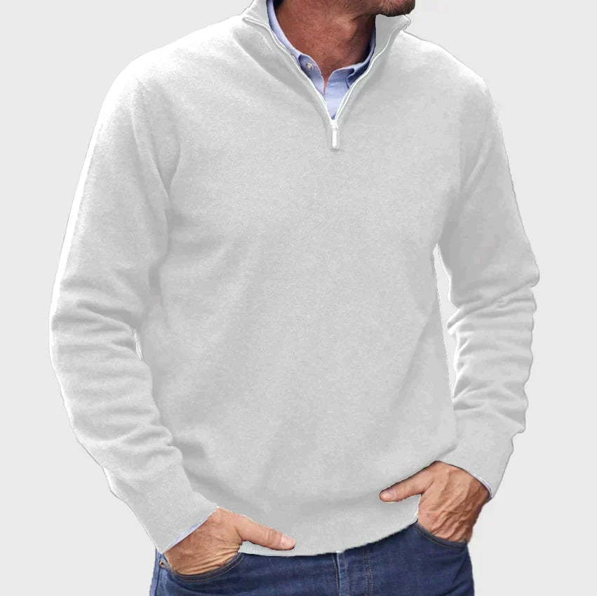 Pull à col zippé en maille