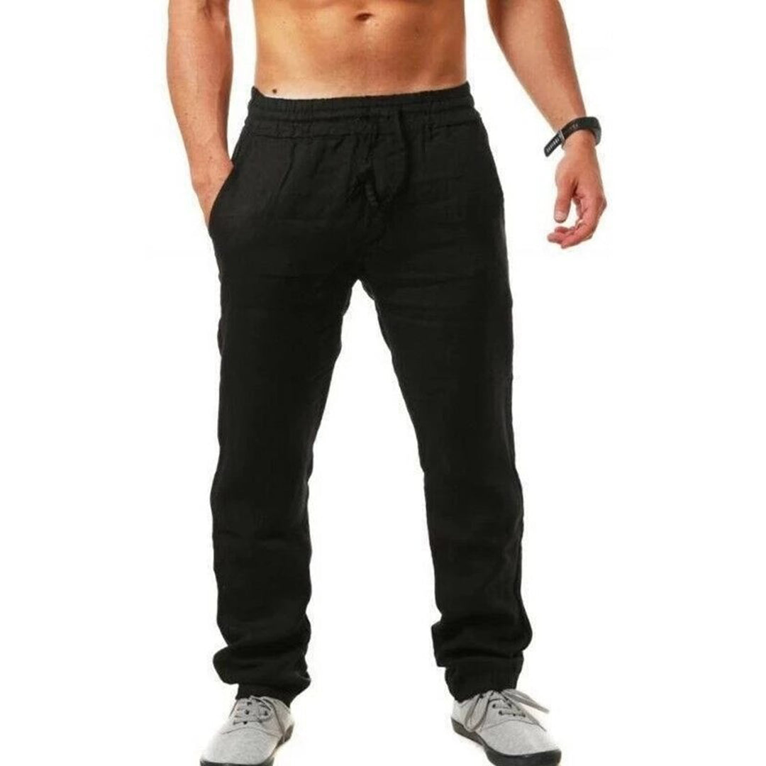 Pantalon léger en lin coupe décontractée taille confortable homme – Quimperlé