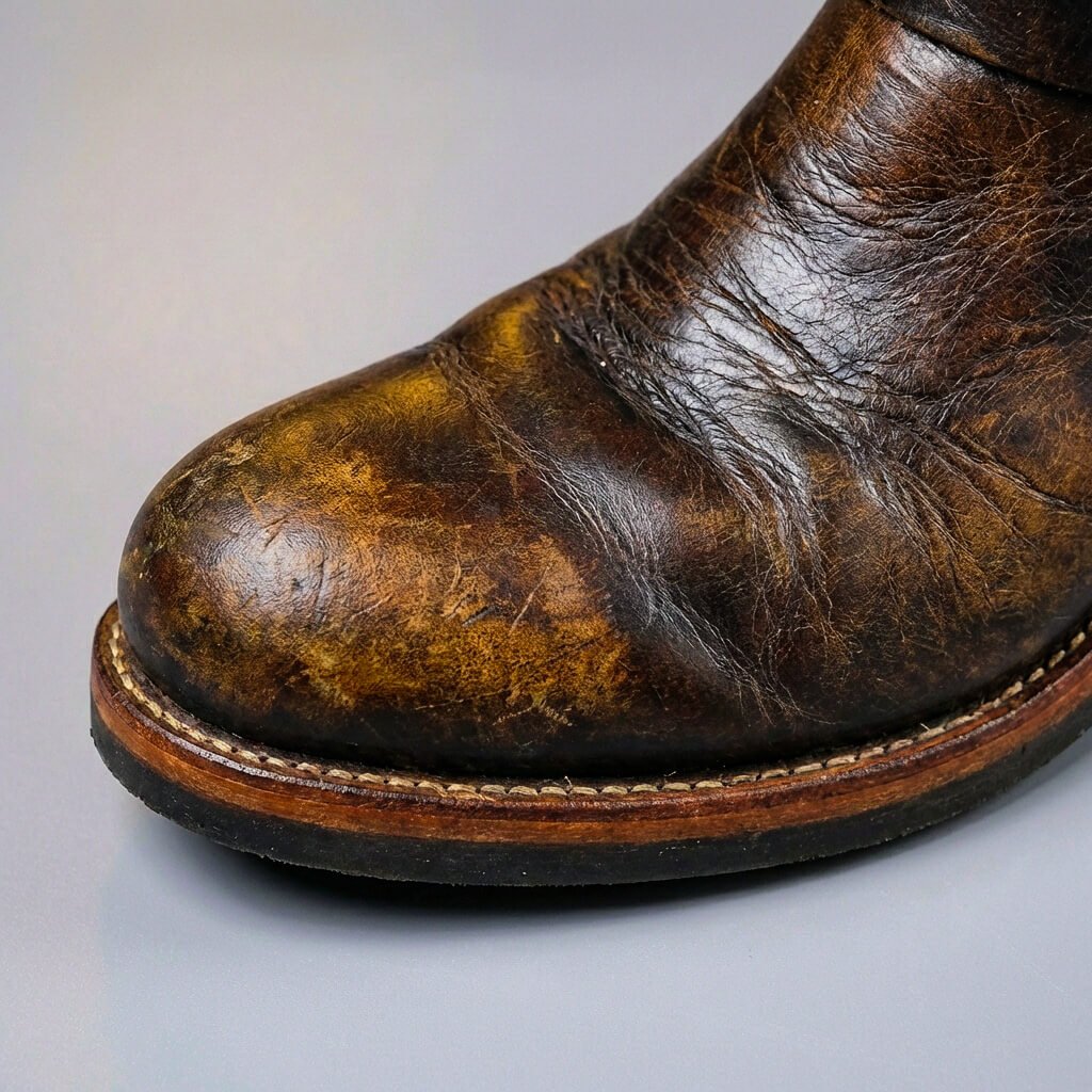 Bottes ingénieur en cuir véritable mi-mollet à la finition soignée homme – Cadenet