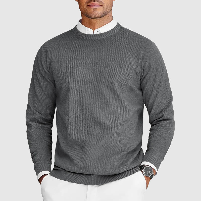 Pull col rond en maille confortable au style intemporel homme – Guillestre