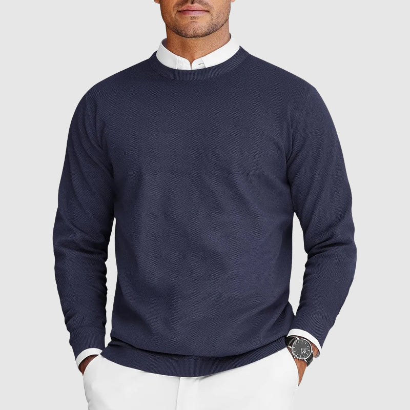 Pull col rond en maille confortable au style intemporel homme – Guillestre