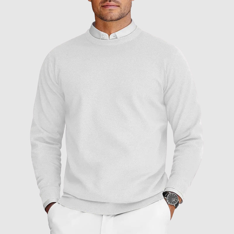 Pull col rond en maille confortable au style intemporel homme – Guillestre