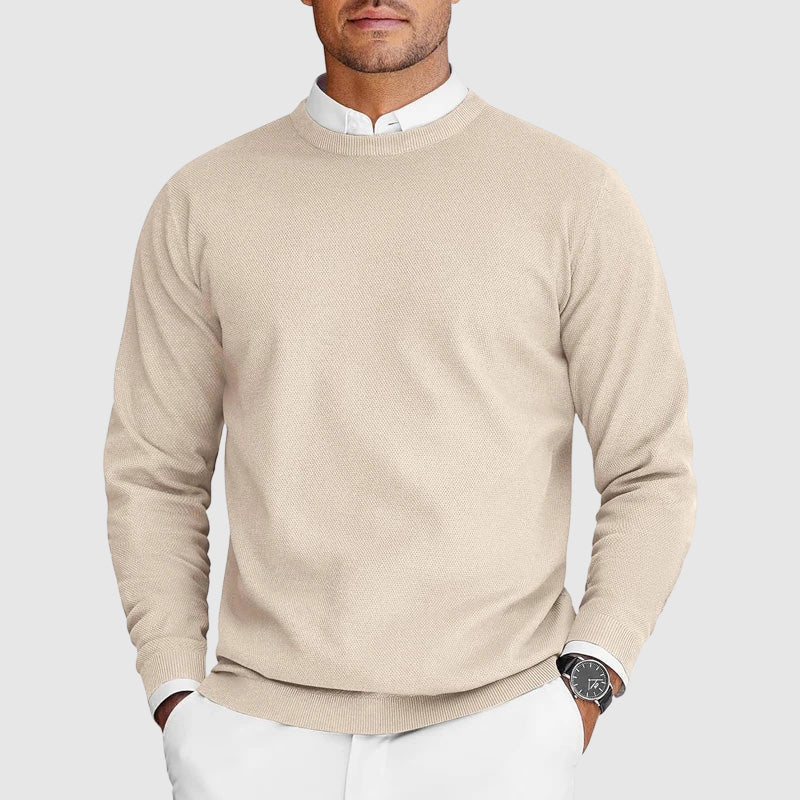 Pull col rond en maille confortable au style intemporel homme – Guillestre