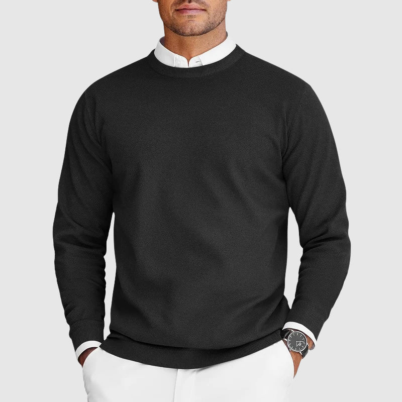 Pull col rond en maille confortable au style intemporel homme – Guillestre
